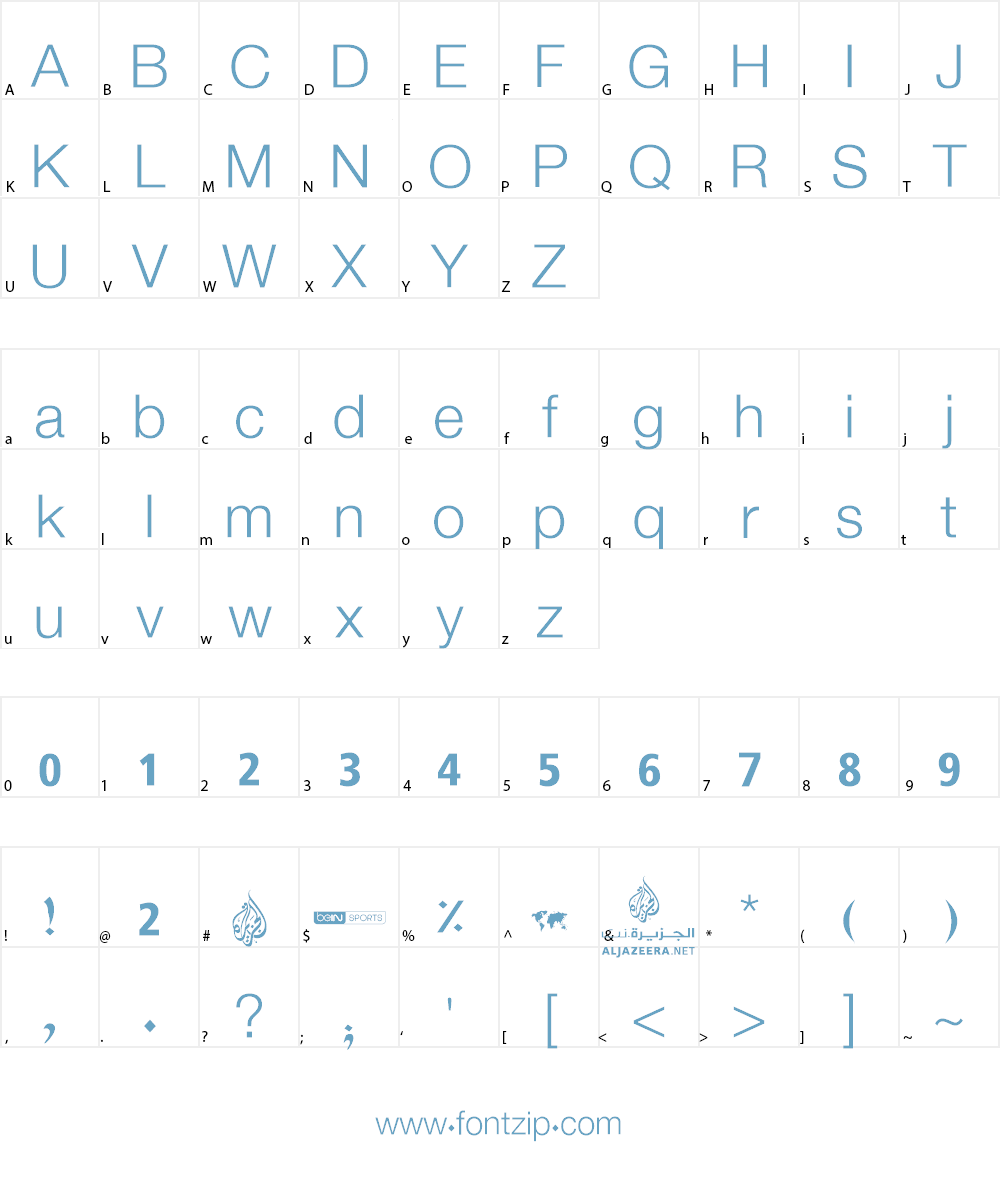 Aljazeera Font Character